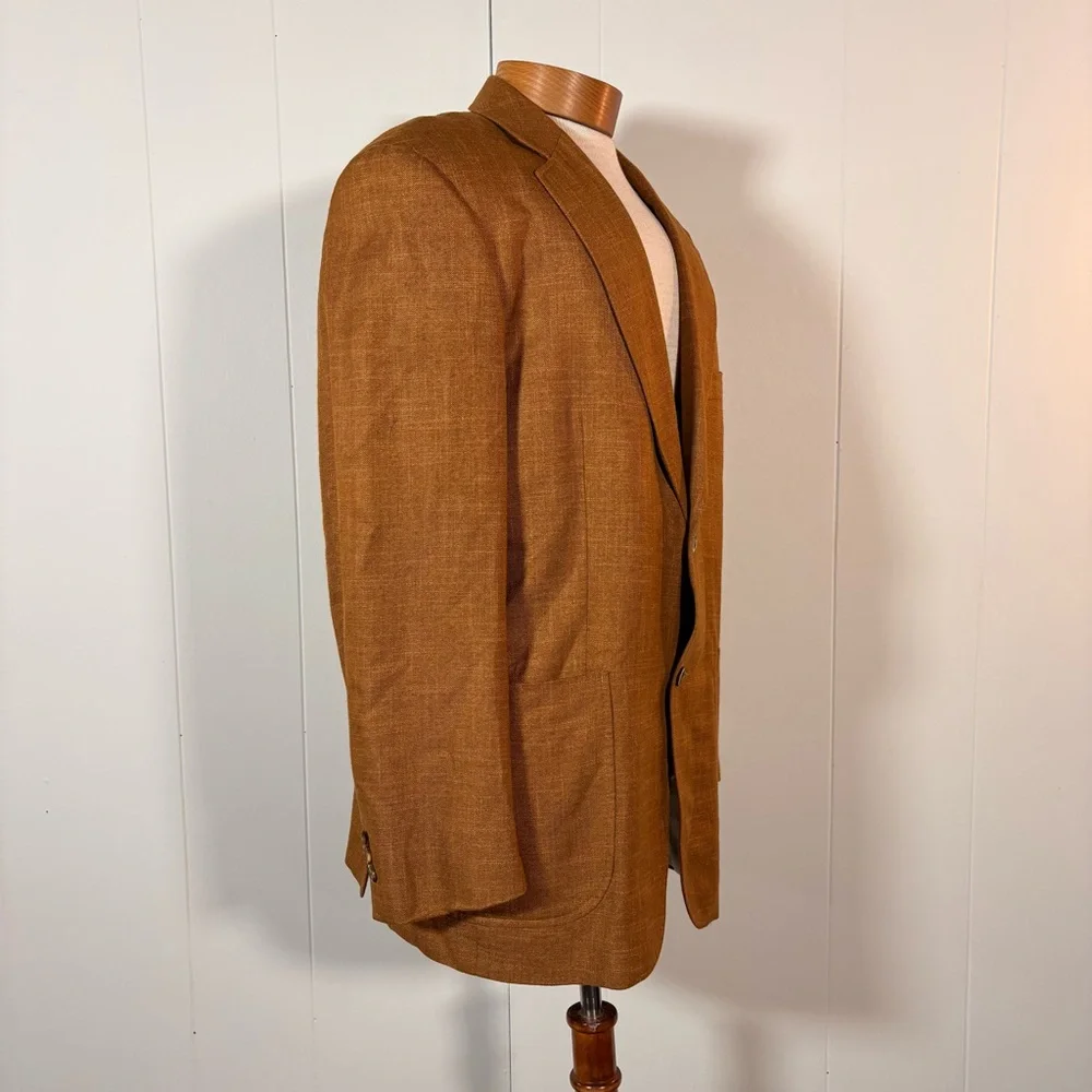 100%‎ Bamboo Blazer Men’s 42R Ibiza Brown Jacket Business Casual Preppy Vacation